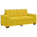 Vidaxl canap� deux places jaune 180x77x82 cm velours