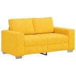 Vidaxl canap� deux places jaune clair 160 x 77 x 82 cm en tissu velours c�tel�