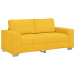 Vidaxl canap� deux places jaune clair 180 x 77 x 82 cm en tissu velours c�tel�