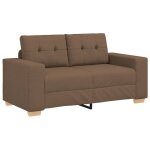 Vidaxl canap� deux places marron 160x77x82 cm en tissu