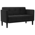 Vidaxl canap� deux places noir 111 cm velours