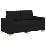 Vidaxl canap� deux places noir 160x77x82 cm en tissu