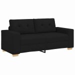Vidaxl canap� deux places noir 180x77x82 cm en tissu