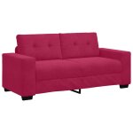 Vidaxl canap� deux places rouge bordeaux 180 x 77 x 82 cm velours