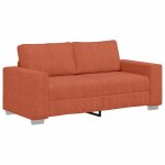 Vidaxl canap� deux places rouge orang� 180x77x82 cm en tissu velours c�tel�