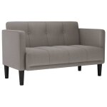Vidaxl canap� deux places taupe 111 cm en tissu
