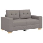 Vidaxl canap� deux places taupe 160x77x82 cm en tissu