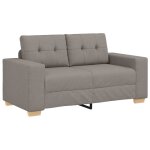 Vidaxl canap� deux places taupe 160x77x82 cm en tissu