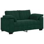Vidaxl canap� deux places vert fonc� 160 x 77 x 82 cm velours