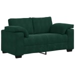 Vidaxl canap� deux places vert fonc� 160 x 77 x 82 cm velours