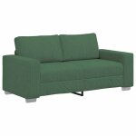 Vidaxl canap� deux places vert fonc� 180 x 77 x 82 cm en tissu velours c�tel�
