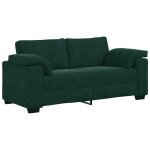 Vidaxl canap� deux places vert fonc� 180 x 77 x 82 cm velours