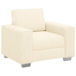 Vidaxl canap� / fauteuil cr�me 100x77x82 cm tissu velours c�tel�
