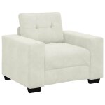Vidaxl canap� - fauteuil cr�me 100x78x80 cm velours