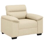 Vidaxl canap� / fauteuil cr�me 100x81x84 cm tissu