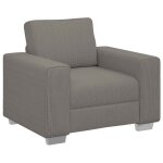 Vidaxl canap� / fauteuil gris clair 100x77x82 cm en tissu velours c�tel�