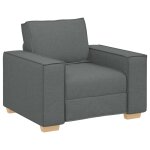 Vidaxl canapé fauteuil gris foncé 60 cm tissu Vidaxl canapé fauteuil gris foncé 60 cm tissu