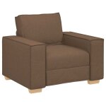 Vidaxl canap fauteuil marron 60 cm tissu