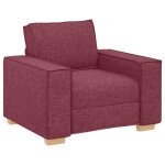 Vidaxl canap� fauteuil rouge vin 100x78x84 cm tissu
