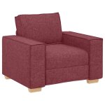 Vidaxl canap� fauteuil rouge vin 100x78x84 cm tissu
