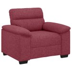 Vidaxl canap� / fauteuil rouge vin 100x81x84 cm tissu