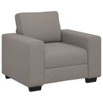 Vidaxl canap� - fauteuil taupe 100x77x82 cm en tissu