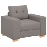 Vidaxl canap� - fauteuil taupe 100x78x80 cm en tissu