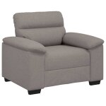 Vidaxl canap� - fauteuil taupe 100x81x84 cm en tissu