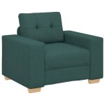 Vidaxl canap� / fauteuil vert fonc� 100x78x80 cm en tissu