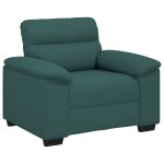 Vidaxl canap� / fauteuil vert fonc� 100x81x84 cm en tissu