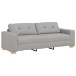 Vidaxl sofa 3 places gris nuage 220 cm tissu
