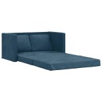 Vidaxl canap� - lit 2 en 1 bleu 122x204x55 cm velours