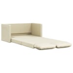 Vidaxl canap - lit 2 en 1 crme 112x174x55 cm similicuir