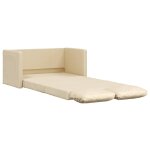 Vidaxl canap - lit 2 en 1 crme 112x174x55 cm tissu