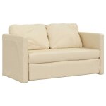 Vidaxl canap� - lit 2 en 1 cr�me 112x174x55 cm tissu