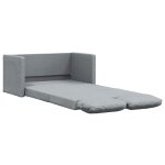 Vidaxl canap� - lit 2 en 1 gris clair 112x174x55 cm tissu