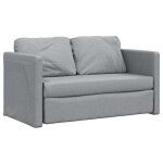 Vidaxl canap� - lit 2 en 1 gris clair 112x174x55 cm tissu