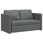 Vidaxl canap� - lit 2 en 1 gris fonc� 112x174x55 cm tissu
