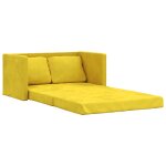 Vidaxl canap - lit 2 en 1 jaune fonc 122x204x55 cm velours