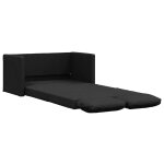 Vidaxl canap - lit 2 en 1 noir 112x174x55 cm tissu