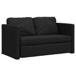Vidaxl canap� - lit 2 en 1 noir 112x174x55 cm tissu