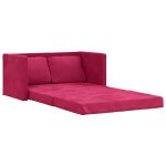 Vidaxl canap� - lit 2 en 1 rouge bordeaux 122x204x55 cm velours