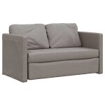 Vidaxl canap� - lit 2 en 1 taupe 112x174x55 cm tissu