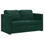 Vidaxl canap� - lit 2 en 1 vert fonc� 122x204x55 cm velours
