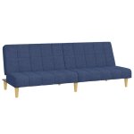 Vidaxl canap - lit  2 places bleu tissu