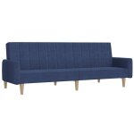 Vidaxl canap - lit  2 places bleu tissu