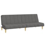 Vidaxl canap - lit  2 places gris clair tissu