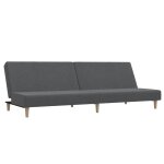 Vidaxl canap� - lit � 2 places gris clair tissu