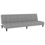 Vidaxl canap� - lit � 2 places gris clair velours