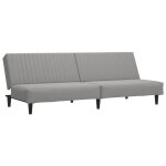 Vidaxl canap� - lit � 2 places gris clair velours